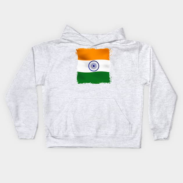 Indian national flag Kids Hoodie by SASTRAVILA